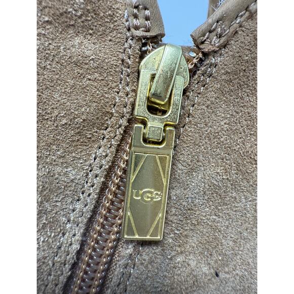 Ugg Ankle Booties Women's 8 Chestnut Brown Suede Cam II Platform Boot EUC - Picture 4 of 14